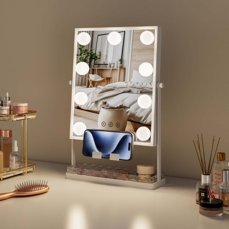 DP331-S Desktop Hollywood Vanity Mirror With Storage Box