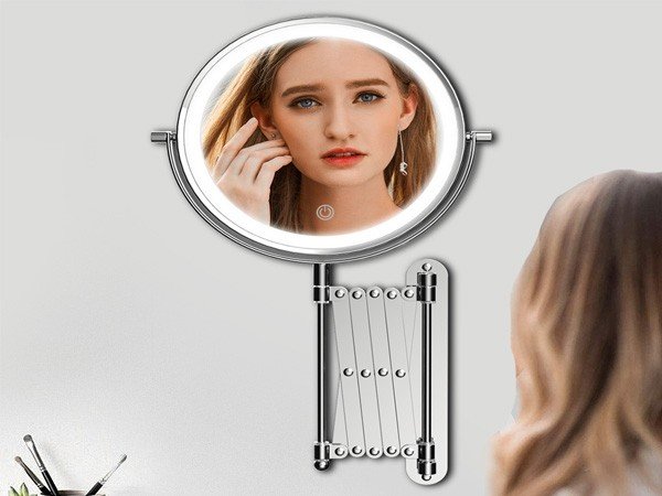 DAPAI RM381-DL Wall Mounted Lighted Magnifying Makeup Vanity Mirror