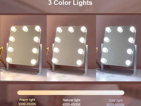 DP331A-9 Desktop With Led Light Makeup Hollywood Vanity Mirror