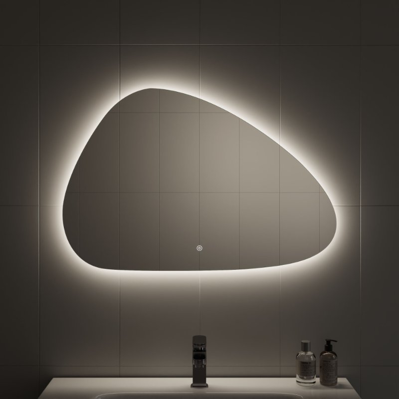 DAPAI LED Irregular Bathroom Mirrors Illuminate Prestigious Poland Hotel