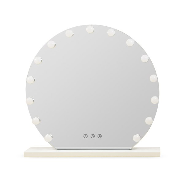 Round Hollywood Vanity Mirror With Lights