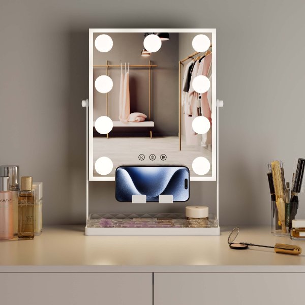 Hollywood Mirror With Storage Box