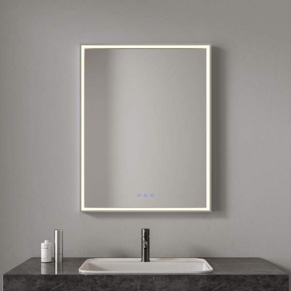 Framed LED Bathroom Mirror With Light